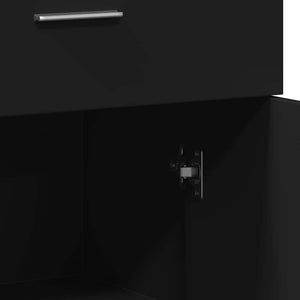 Βοηθητικό Ντουλάπι Μαύρο 60x30x84 εκ. από Επεξεργασμένο Ξύλο