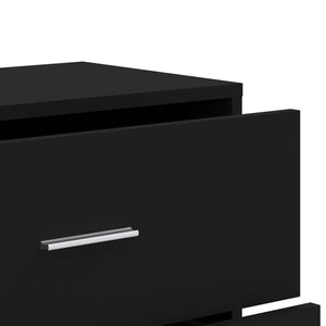 Συρταριέρα Μαύρη 60 x 31 x 84 εκ. από Επεξεργασμένο Ξύλο - Pakobazaar