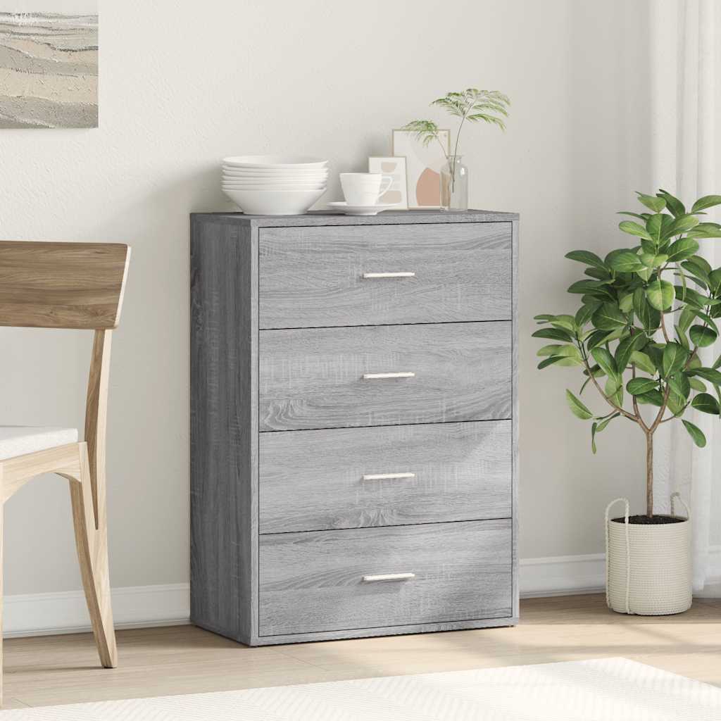 Μπουφές Γκρι Sonoma 60x31x84 εκ. από Επεξεργασμένο Ξύλο