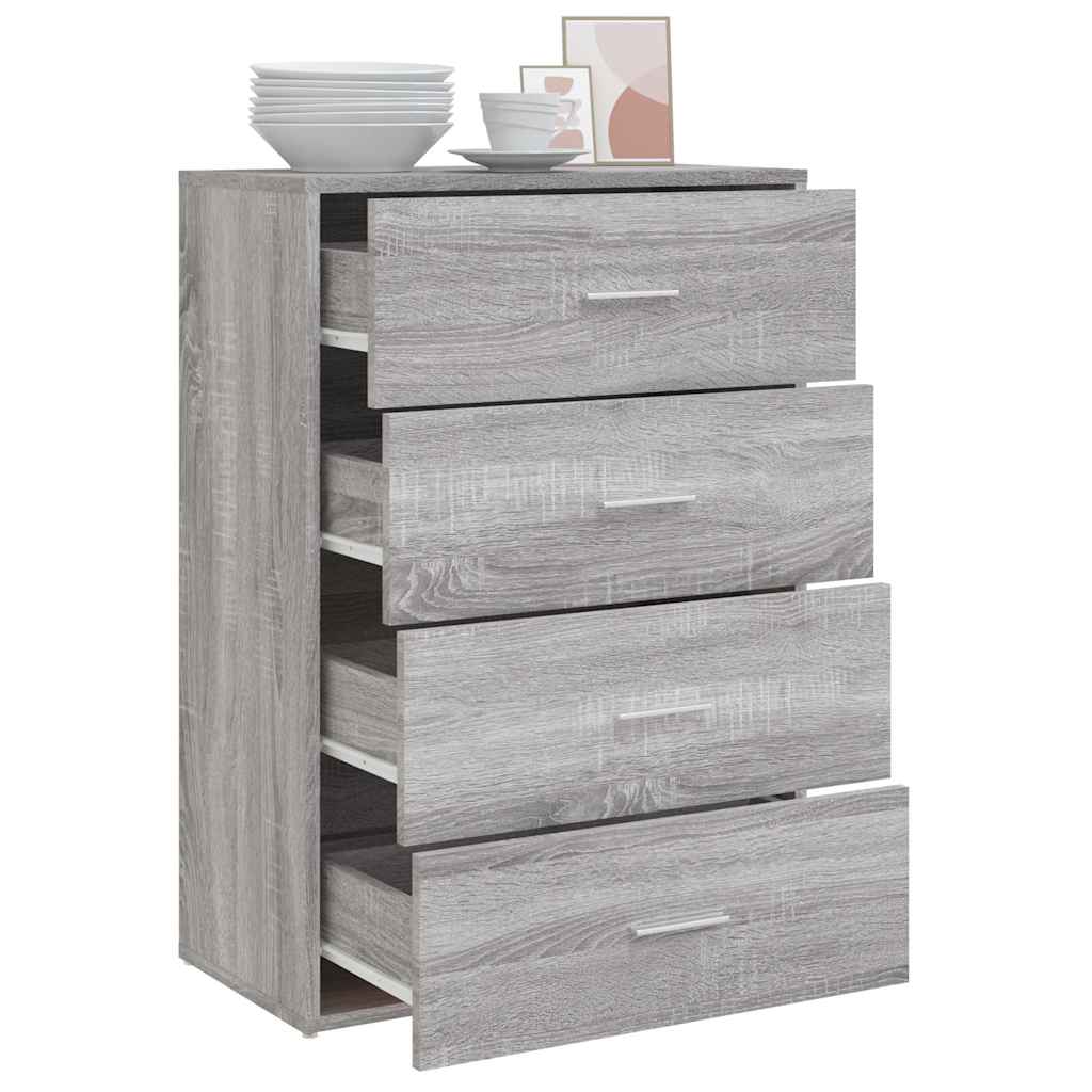 Μπουφές Γκρι Sonoma 60x31x84 εκ. από Επεξεργασμένο Ξύλο