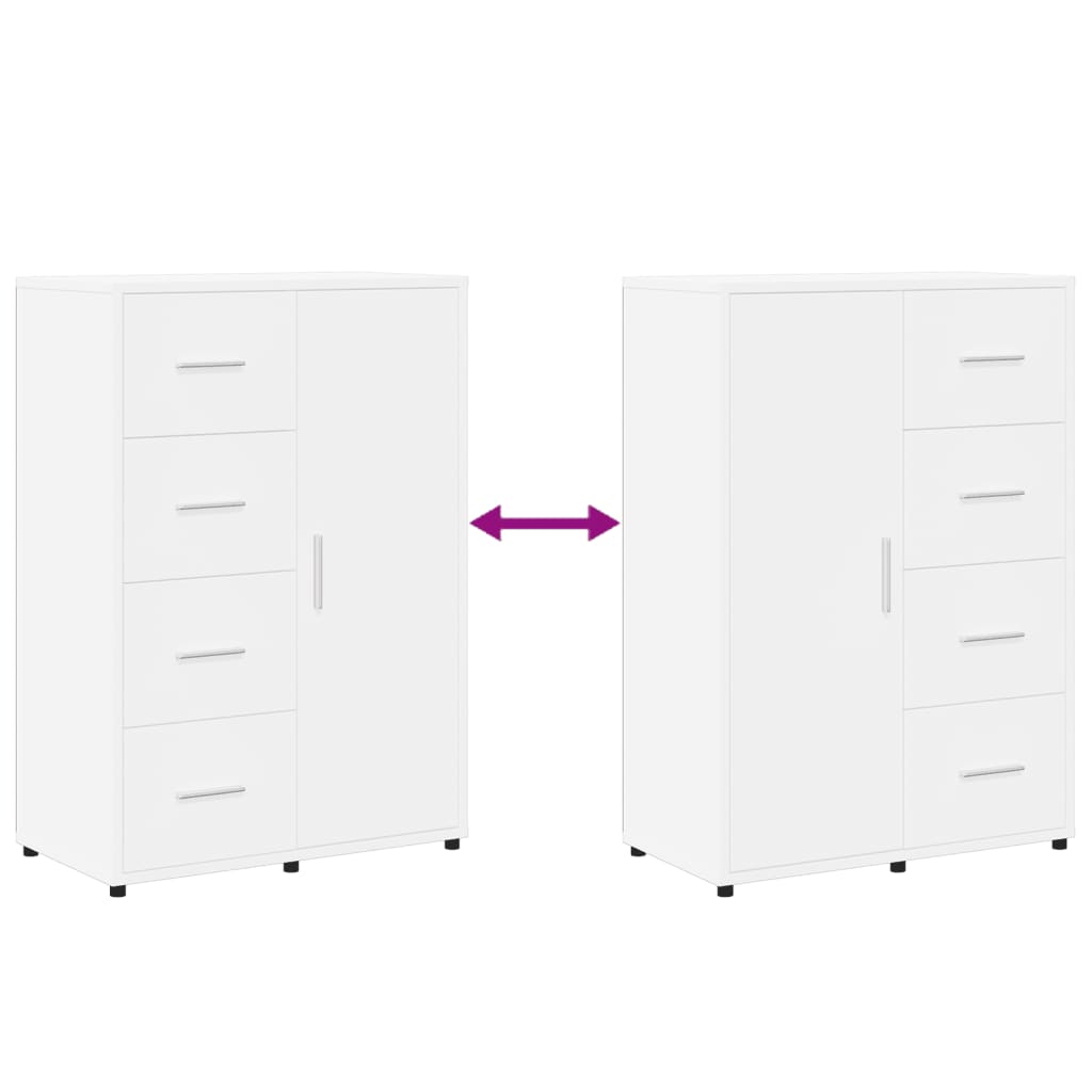 Βοηθητικό Ντουλάπι Λευκό 60x31x84 εκ. από Επεξεργασμένο Ξύλο - Pakobazaar