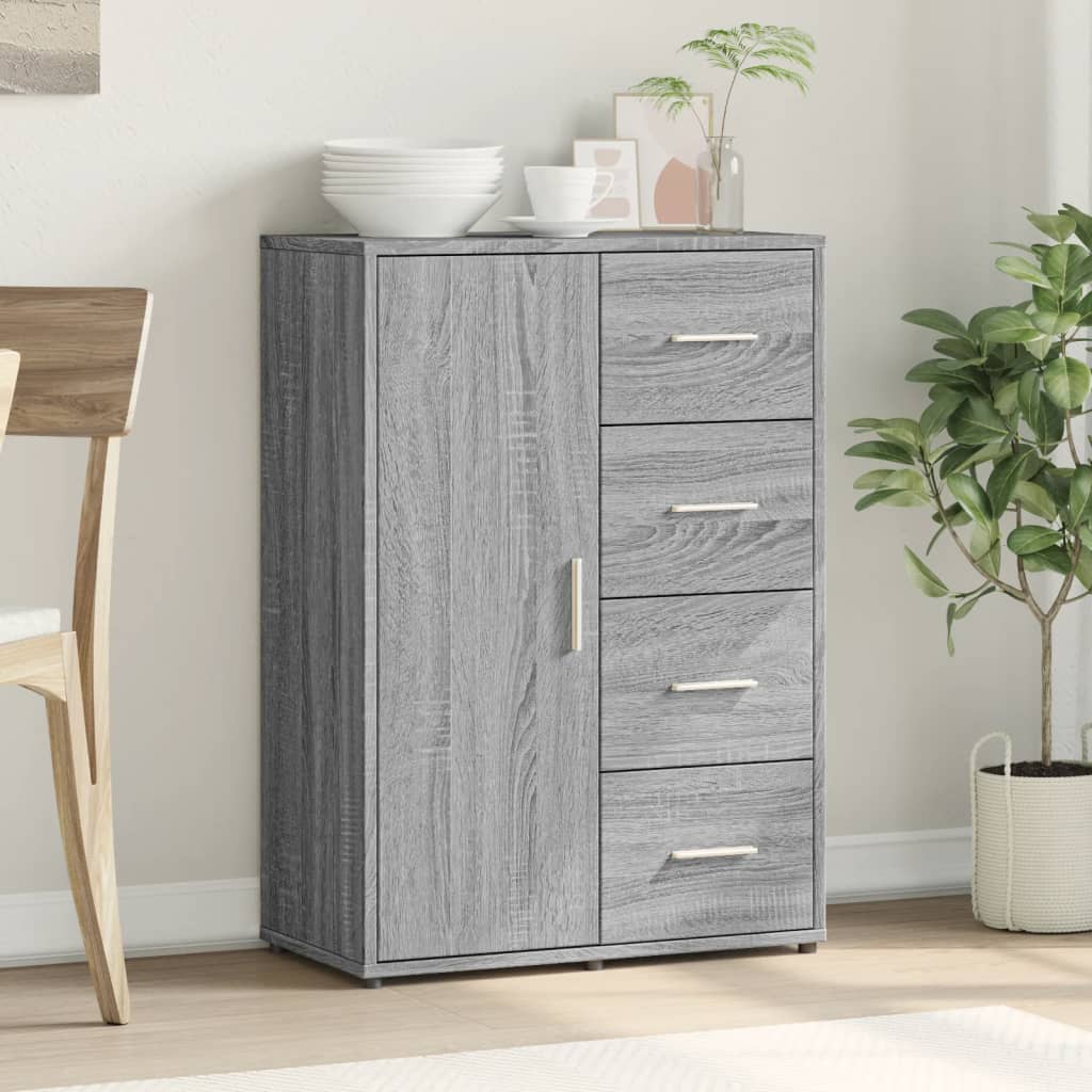 Ντουλάπι Γκρι Sonoma 60x31x84 εκ. από Επεξεργασμένο Ξύλο