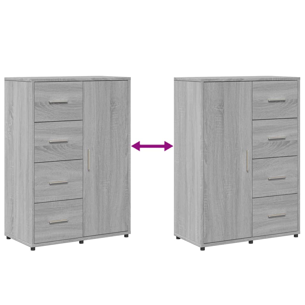 Ντουλάπι Γκρι Sonoma 60x31x84 εκ. από Επεξεργασμένο Ξύλο