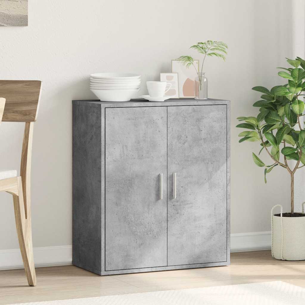 Ντουλάπι Γκρι Σκυροδέματος 79x38x80 εκ. Επεξεργασμένο Ξύλο