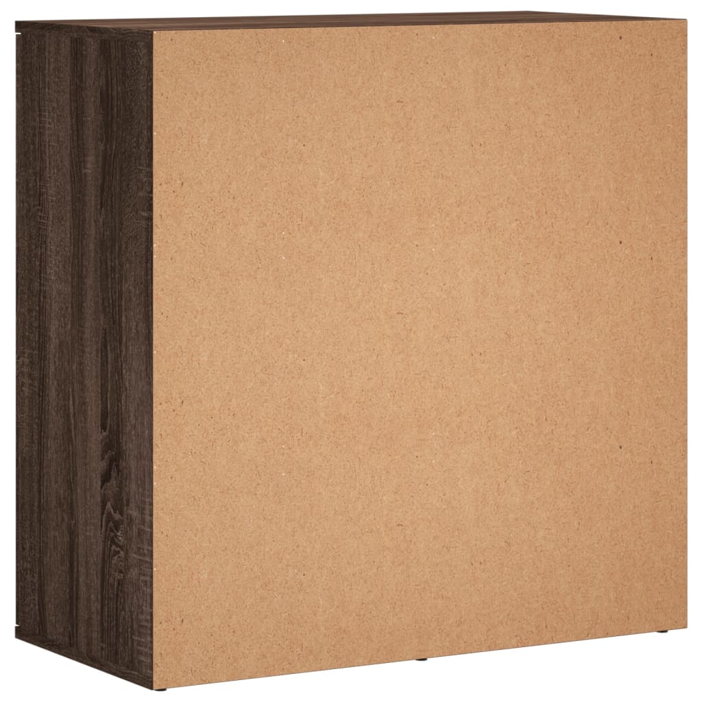 Βοηθητικό Ντουλάπι Καφέ Δρυς 79x38x80εκ. από Επεξεργασμένο Ξύλο
