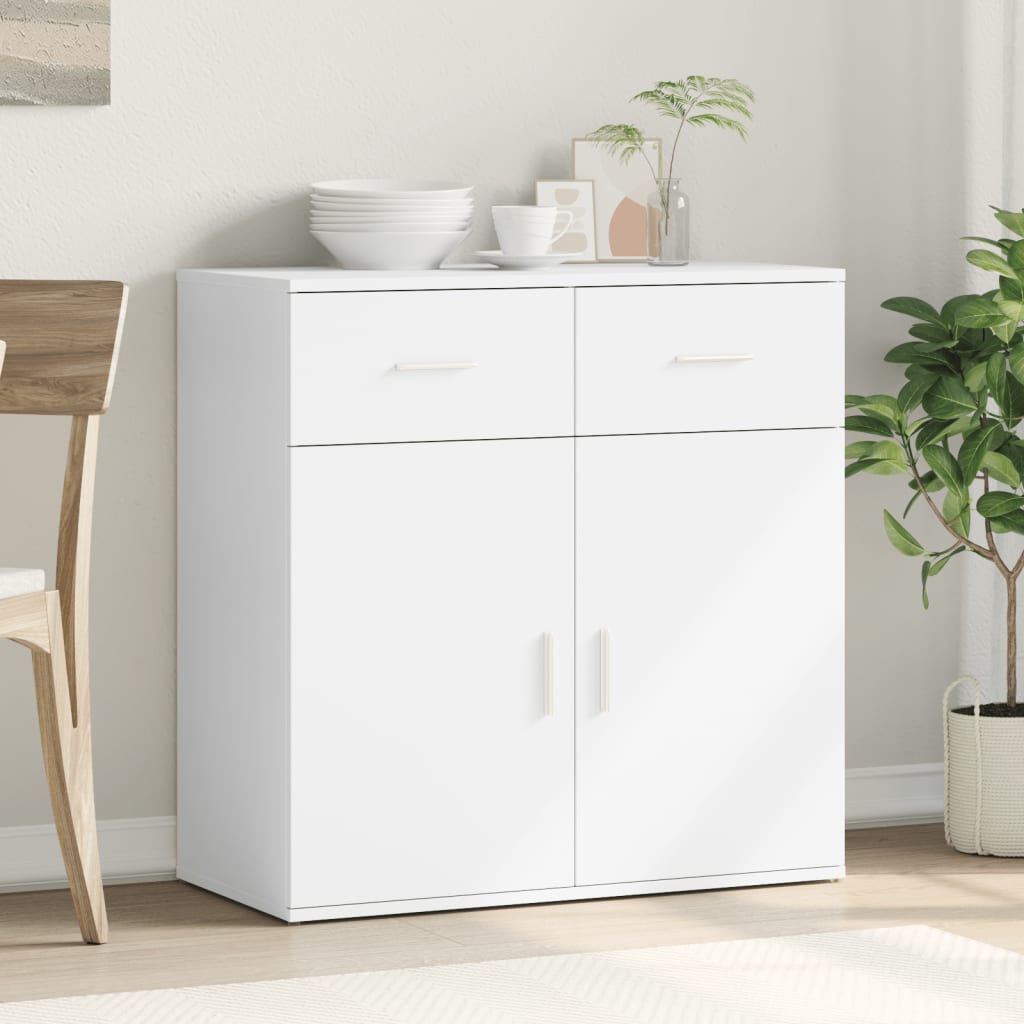 Ραφιέρα Λευκή 79 x 38 x 80 εκ. από Επεξεργασμένο Ξύλο - Pakobazaar