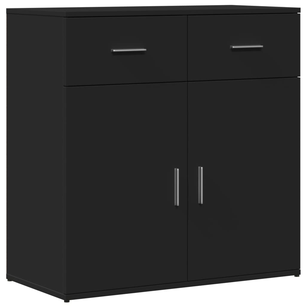 Ραφιέρα Μαύρη 79 x 38 x 80 εκ. από Επεξεργασμένο Ξύλο - Pakobazaar