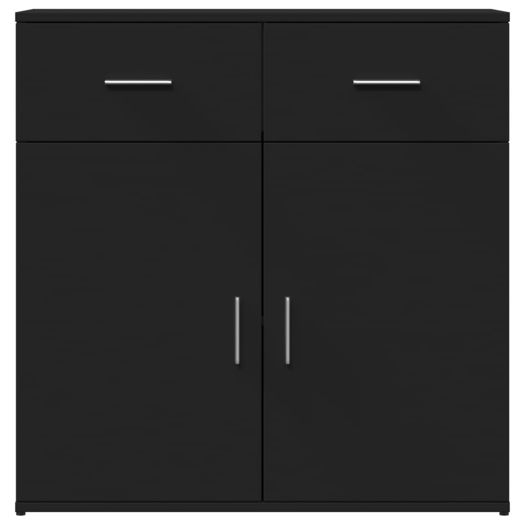 Ραφιέρα Μαύρη 79 x 38 x 80 εκ. από Επεξεργασμένο Ξύλο - Pakobazaar