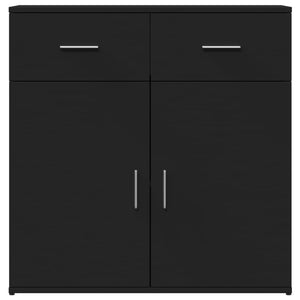 Ραφιέρα Μαύρη 79 x 38 x 80 εκ. από Επεξεργασμένο Ξύλο - Pakobazaar