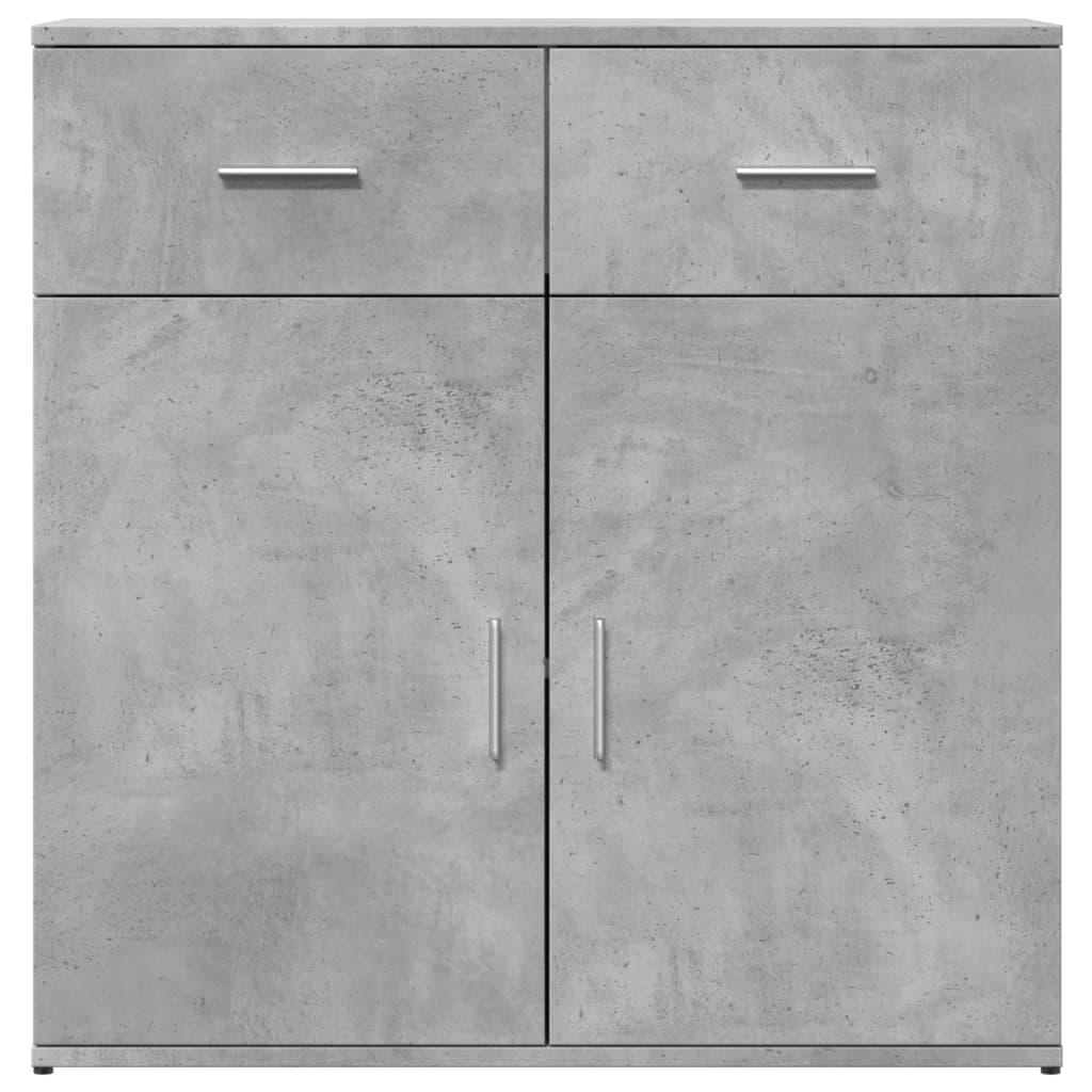 Ντουλάπι Γκρι Σκυροδέματος 79x38x80 εκ. Επεξεργασμένο Ξύλο - Pakobazaar