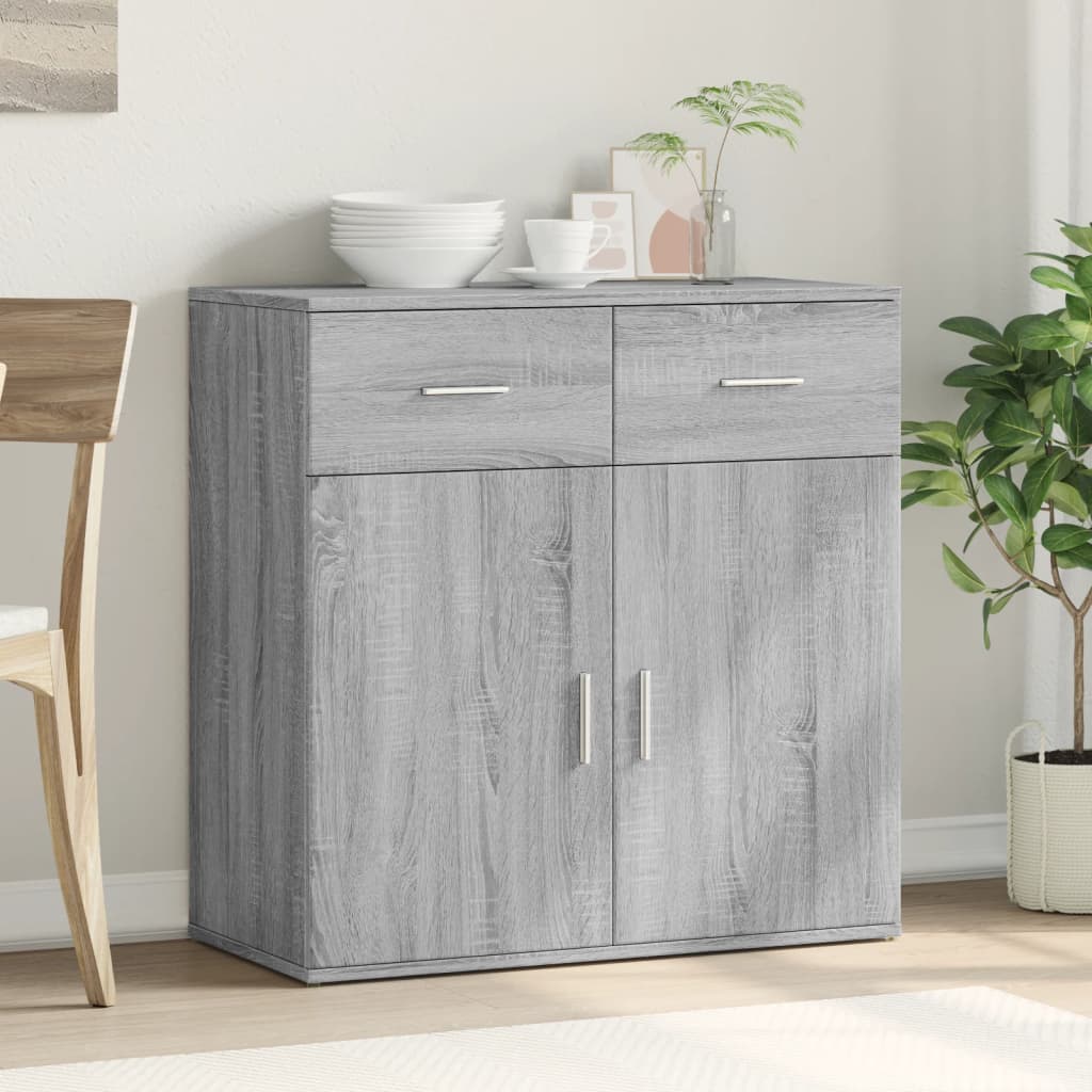 Μπουφές Γκρι Sonoma 79x38x80 εκ. από Επεξεργασμένο Ξύλο - Pakobazaar