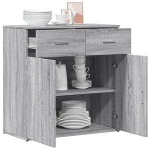 Μπουφές Γκρι Sonoma 79x38x80 εκ. από Επεξεργασμένο Ξύλο - Pakobazaar