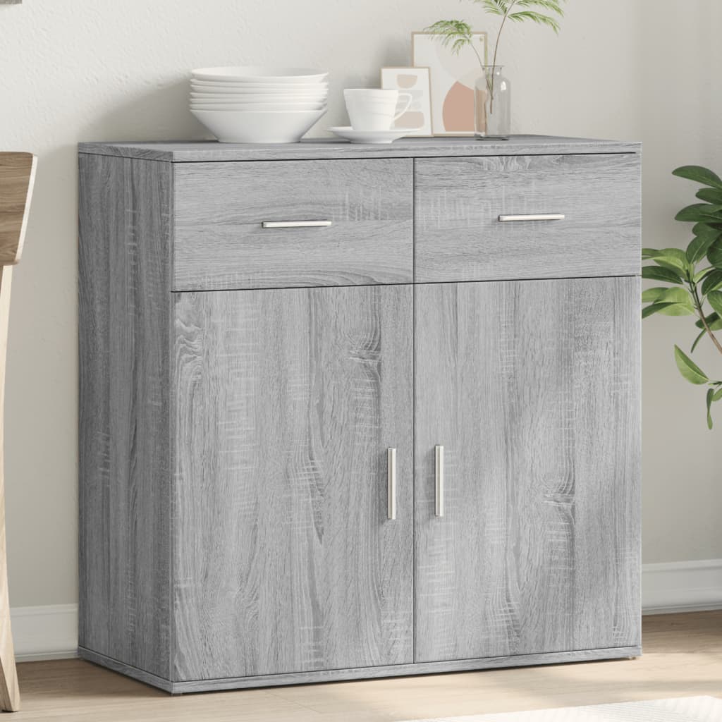 Μπουφές Γκρι Sonoma 79x38x80 εκ. από Επεξεργασμένο Ξύλο - Pakobazaar