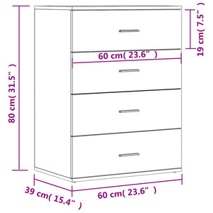 Βοηθητικό Ντουλάπι Λευκή 60 x 39 x 80 εκ. Επεξεργασμένο Ξύλο - Pakobazaar