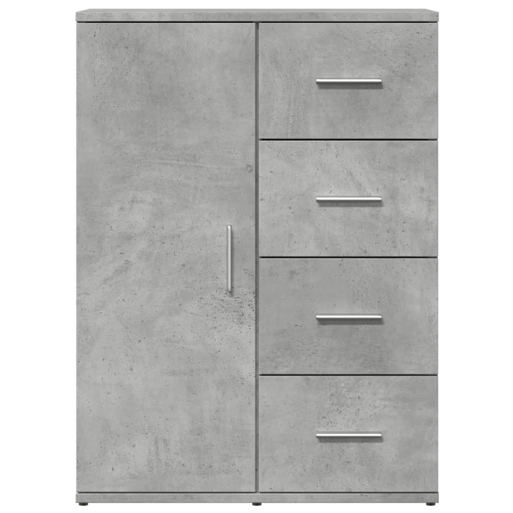 Ντουλάπι Γκρι Σκυροδέματος 59x39x80 εκ. Επεξεργασμένο Ξύλο
