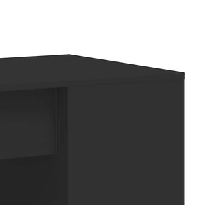 Γραφείο Μαύρο 102x50x75 εκ. από Επεξεργασμένο Ξύλο