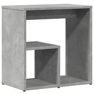 Βοηθητικά Τραπέζια 2 τεμ Γκρι Σκυροδ. 50x30x50 εκ. Επεξ. Ξύλο
