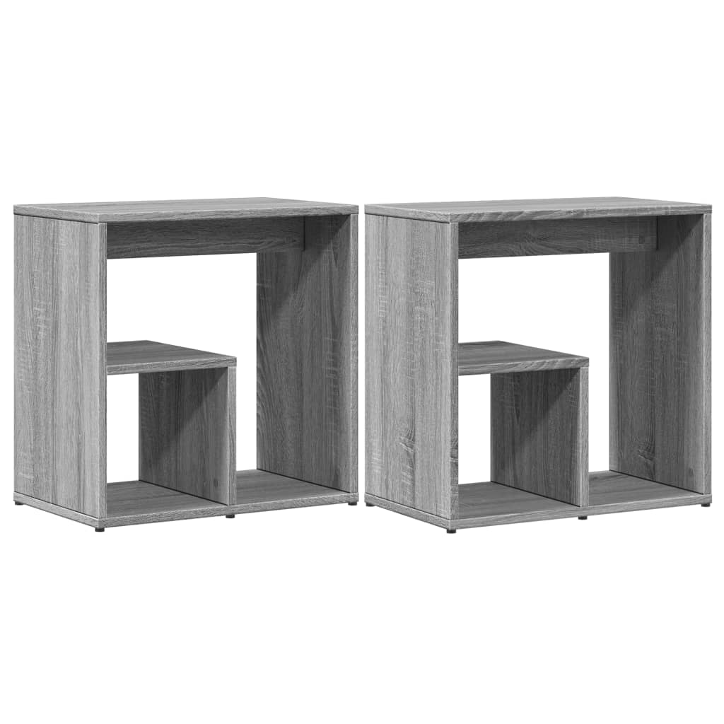 Βοηθητικά Τραπέζια 2 τεμ Γκρι Sonoma 50x30x50 εκ. Επεξ. Ξύλο