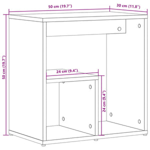 Τραπεζάκια Σαλονιού 2 τεμ Καφέ Δρυς 50x30x50 εκ. Επεξ. Ξύλο
