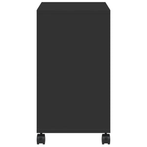 Βοηθητικό Τραπέζι με Ρόδες Μαύρο 50x30x55 εκ. Επεξ. Ξύλο