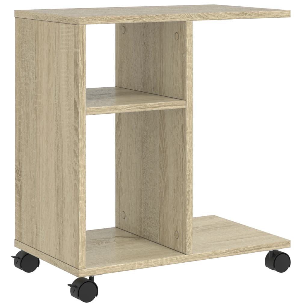 Βοηθητικό Τραπέζι με Ρόδες Sonoma Δρυς 50x30x55 εκ. Επεξ. Ξύλο - Pakobazaar