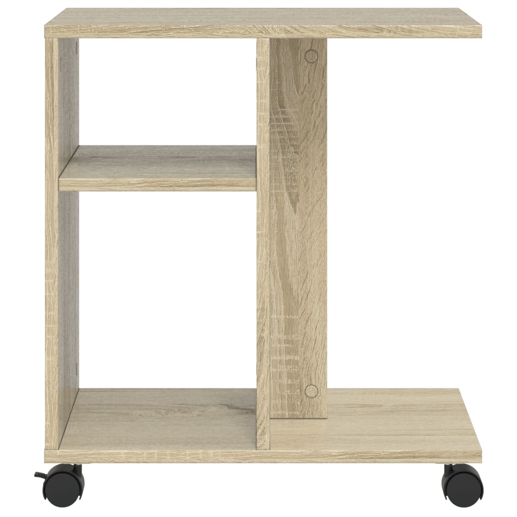 Βοηθητικό Τραπέζι με Ρόδες Sonoma Δρυς 50x30x55 εκ. Επεξ. Ξύλο - Pakobazaar