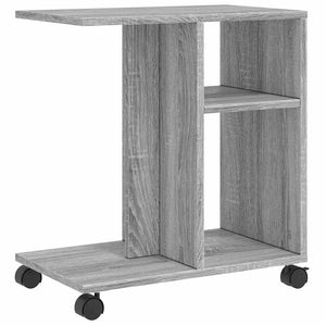 Βοηθητικό Τραπέζι με Ρόδες Γκρι Sonoma 50x30x55 εκ Επεξ. Ξύλο