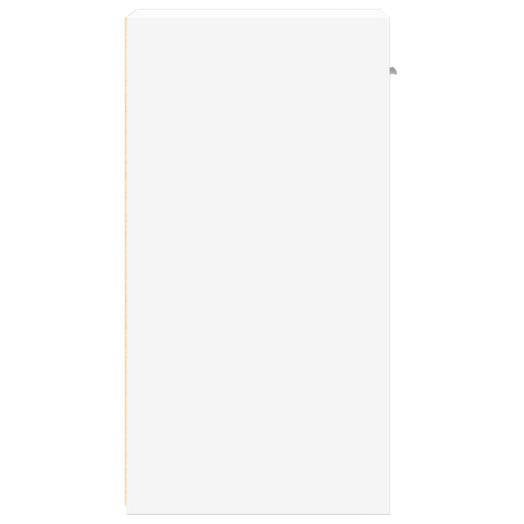 Κομοδίνα 2 τεμ. Λευκά 35x34x65 εκ. από Επεξεργασμένο Ξύλο