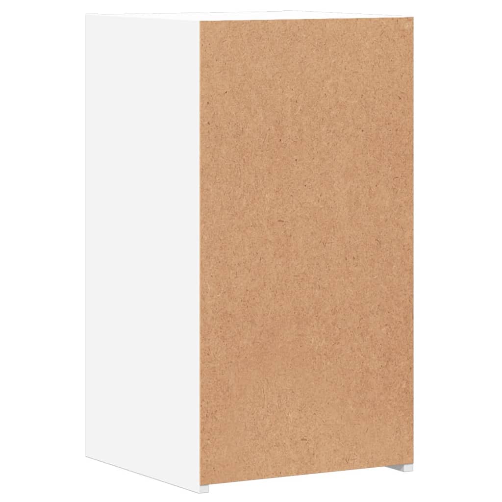 Κομοδίνα 2 τεμ. Λευκά 35x34x65 εκ. από Επεξεργασμένο Ξύλο