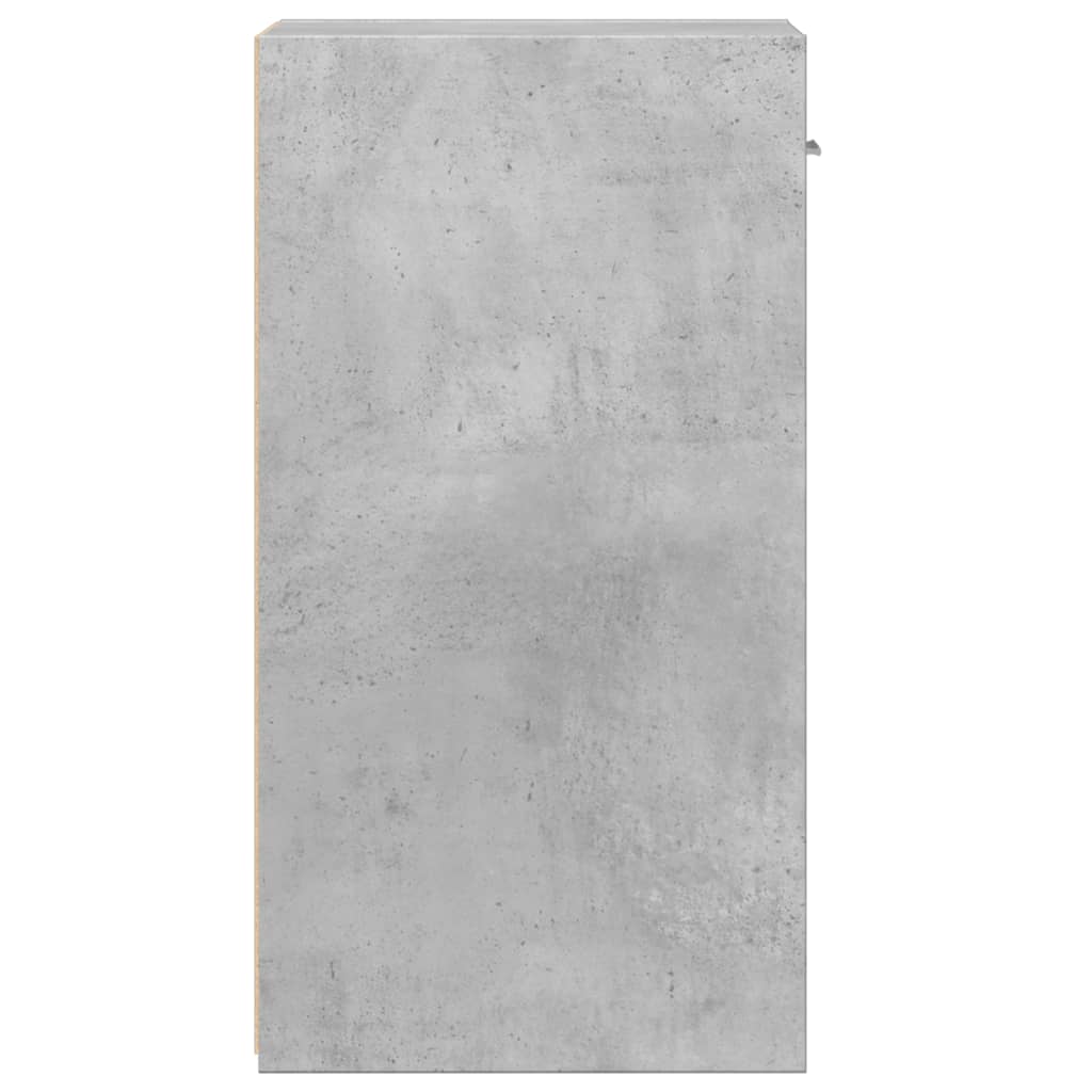 Κομοδίνο Γκρι Σκυροδέματος 35x34x65 εκ. από Επεξεργασμένο Ξύλο