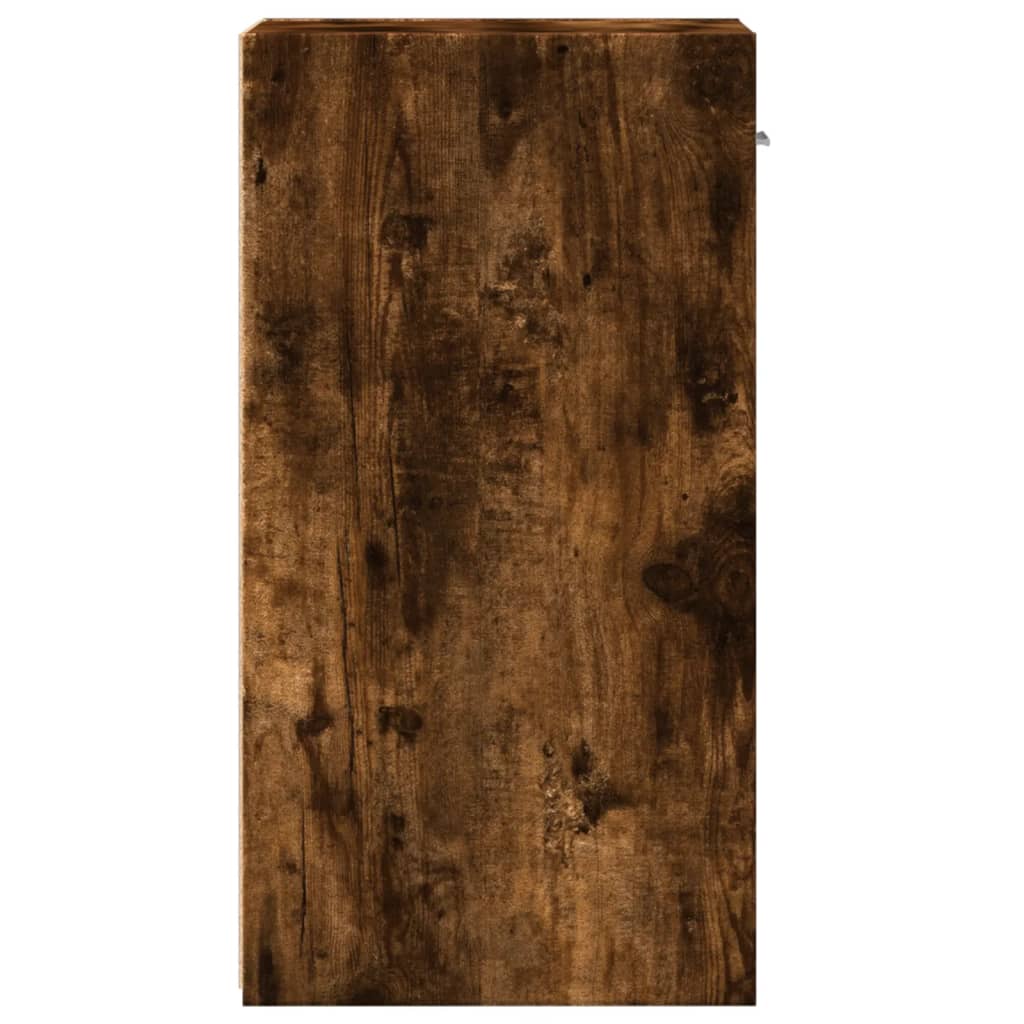 Κομοδίνα 2 τεμ. Καπνιστή Δρυς 35x34x65 εκ. Επεξεργασμένο Ξύλο