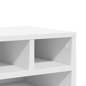 Βάση Εκτυπωτή Λευκή 40x32x22,5 εκ. από Επεξεργασμένο Ξύλο - Pakobazaar