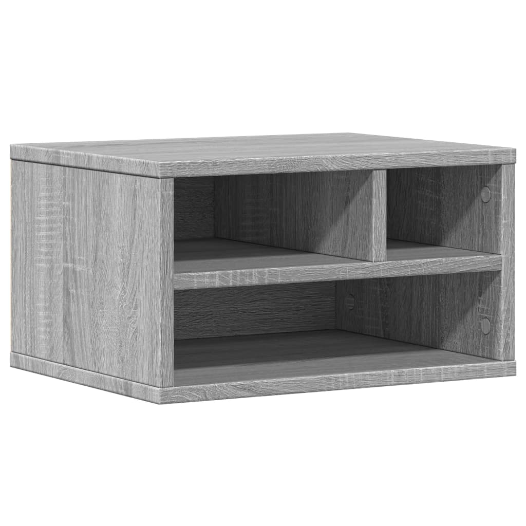 Βάση Εκτυπωτή Γκρι Sonoma 40x32x22,5 εκ. από Επεξεργασμένο Ξύλο