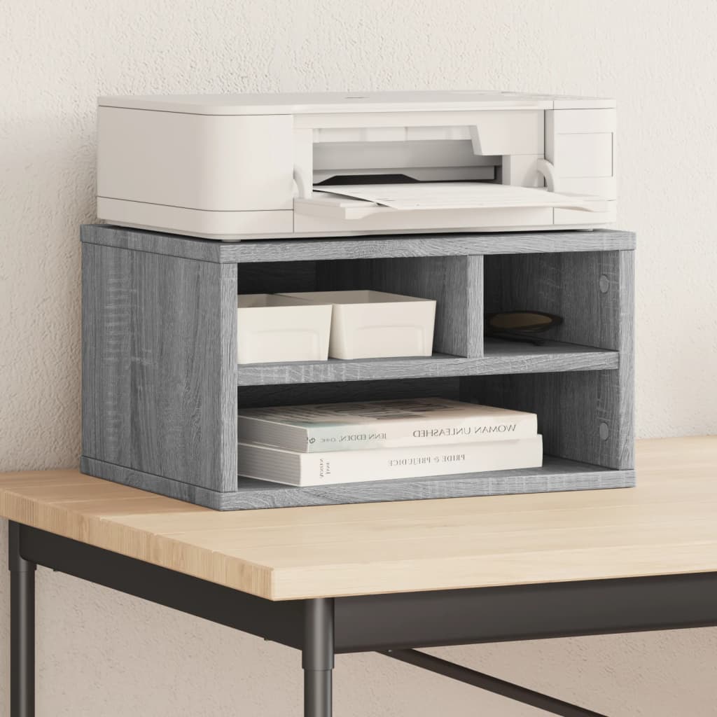 Βάση Εκτυπωτή Γκρι Sonoma 40x32x22,5 εκ. από Επεξεργασμένο Ξύλο
