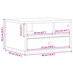 Βάση Εκτυπωτή Sonoma Δρυς 40x32x22,5 εκ. από Επεξεργασμένο Ξύλο - Pakobazaar