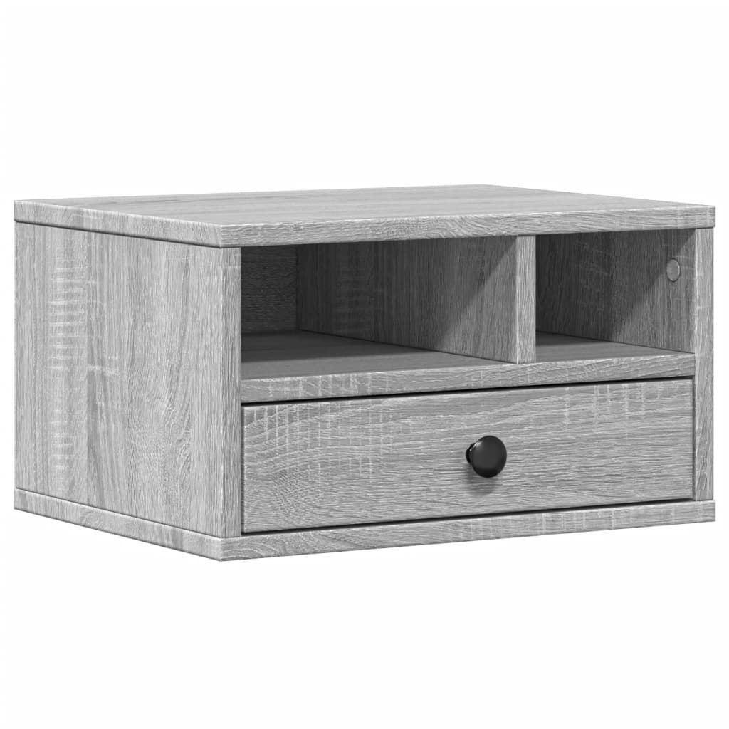 Βάση Εκτυπωτή Γκρι Sonoma 40x32x22,5 εκ. από Επεξεργασμένο Ξύλο