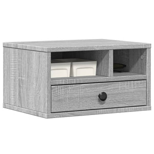 Βάση Εκτυπωτή Γκρι Sonoma 40x32x22,5 εκ. από Επεξεργασμένο Ξύλο