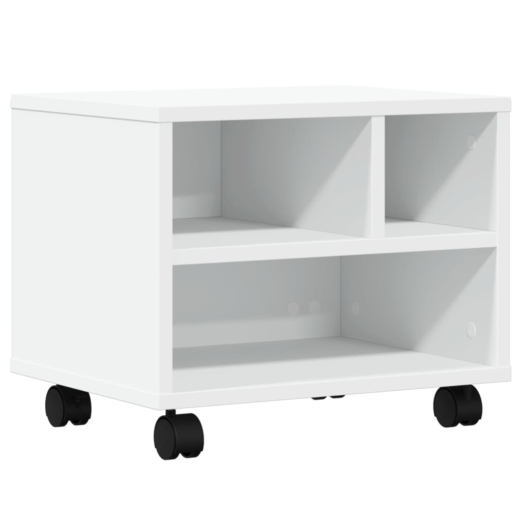 Βάση Εκτυπωτή με Ρόδες Λευκή 41x32x34,5 εκ. - Pakobazaar