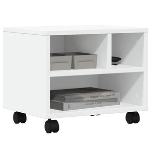 Βάση Εκτυπωτή με Ρόδες Λευκή 41x32x34,5 εκ. - Pakobazaar