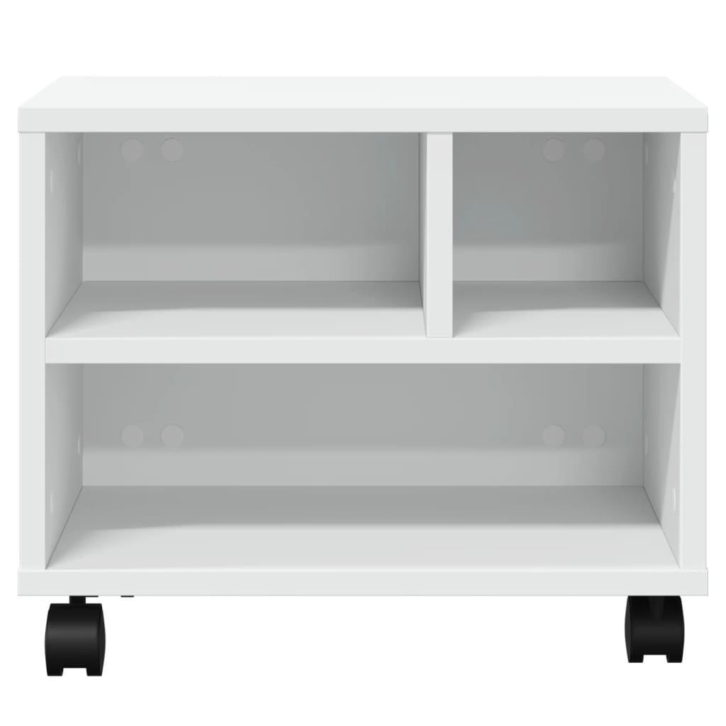 Βάση Εκτυπωτή με Ρόδες Λευκή 41x32x34,5 εκ. - Pakobazaar
