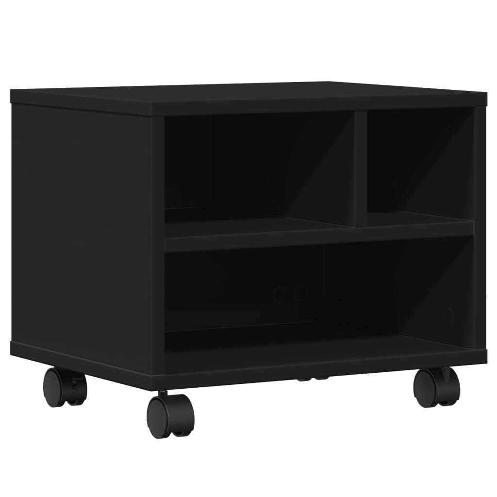 Βάση Εκτυπωτή με Ρόδες Μαύρο 41x32x34,5 εκ. - Pakobazaar