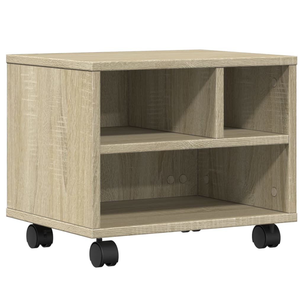 Βάση Εκτυπωτή με Ρόδες Sonoma Δρυς 41x32x34,5 εκ.
