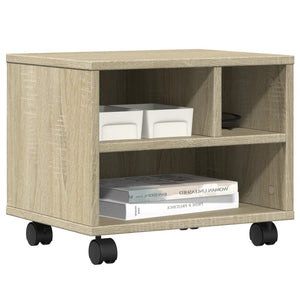 Βάση Εκτυπωτή με Ρόδες Sonoma Δρυς 41x32x34,5 εκ.