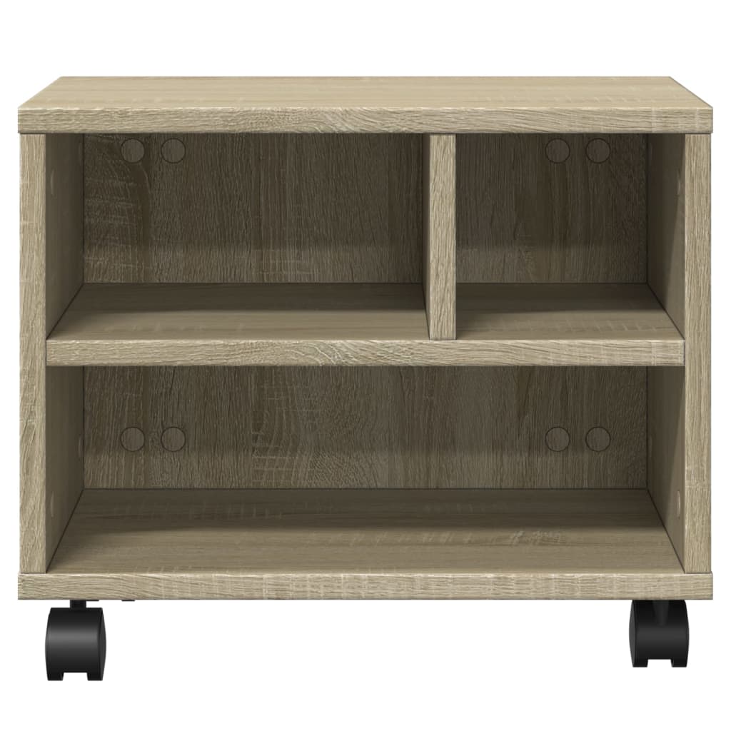 Βάση Εκτυπωτή με Ρόδες Sonoma Δρυς 41x32x34,5 εκ.
