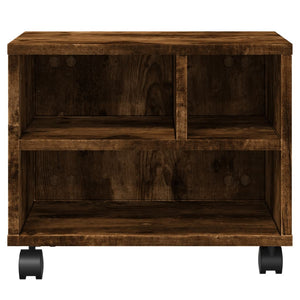 Βάση Εκτυπωτή με Ρόδες Καπνιστή Δρυς 41x32x34,5 εκ. - Pakobazaar