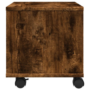 Βάση Εκτυπωτή με Ρόδες Καπνιστή Δρυς 41x32x34,5 εκ. - Pakobazaar