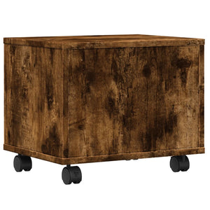 Βάση Εκτυπωτή με Ρόδες Καπνιστή Δρυς 41x32x34,5 εκ. - Pakobazaar