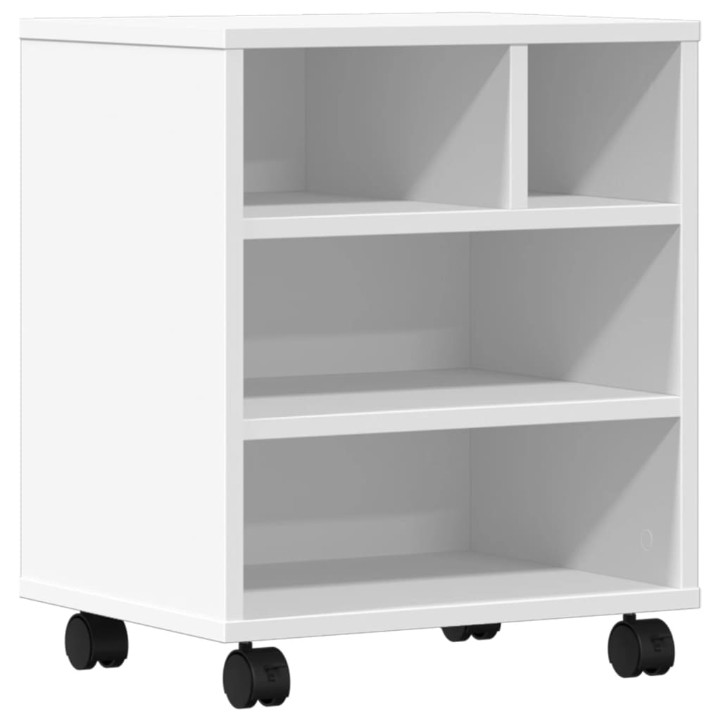 Βάση Εκτυπωτή με Ρόδες Λευκή 41x32x48 εκ. - Pakobazaar