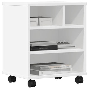 Βάση Εκτυπωτή με Ρόδες Λευκή 41x32x48 εκ. - Pakobazaar