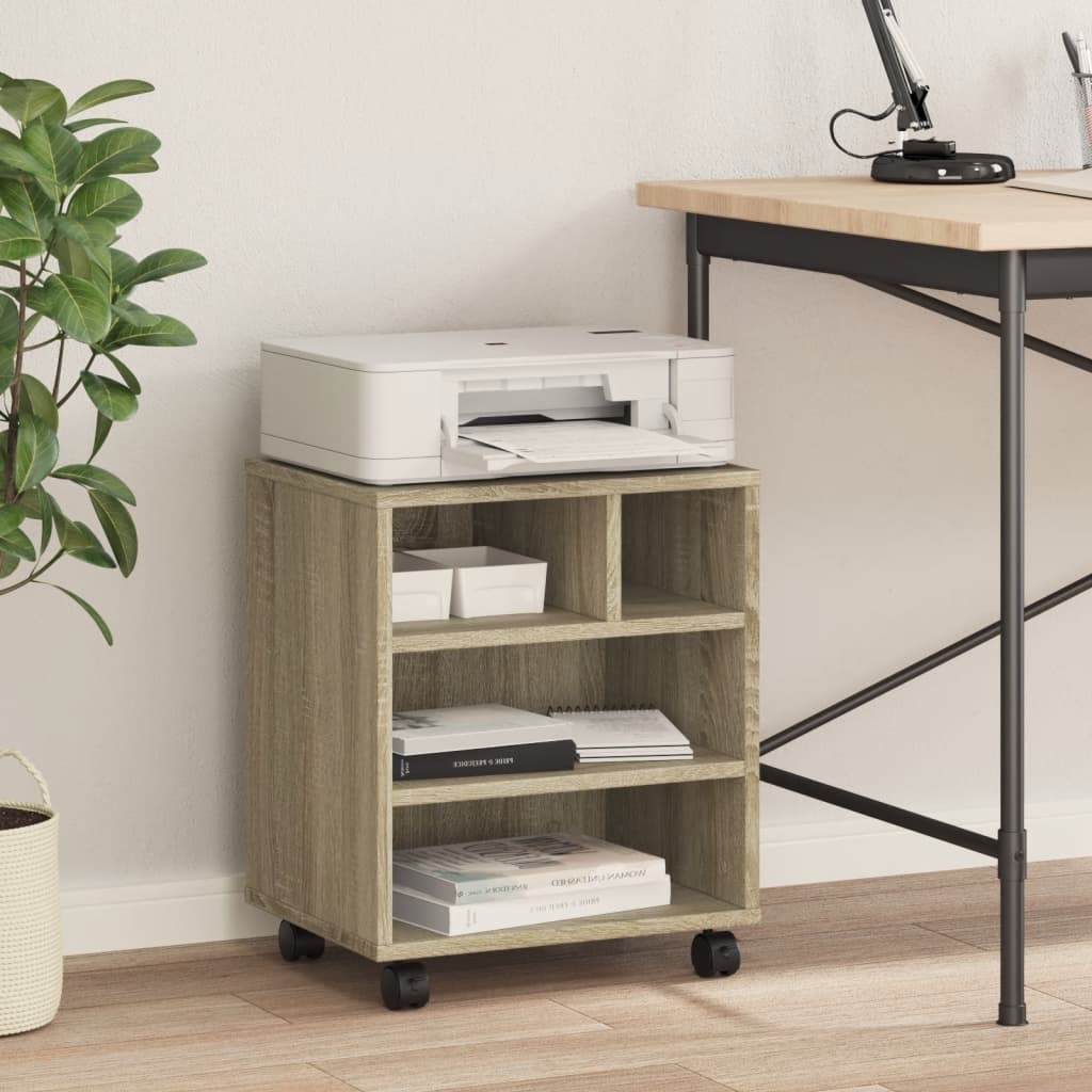 Βάση Εκτυπωτή με Ρόδες Sonoma Δρυς 41 x 32 x 48 εκ. - Pakobazaar